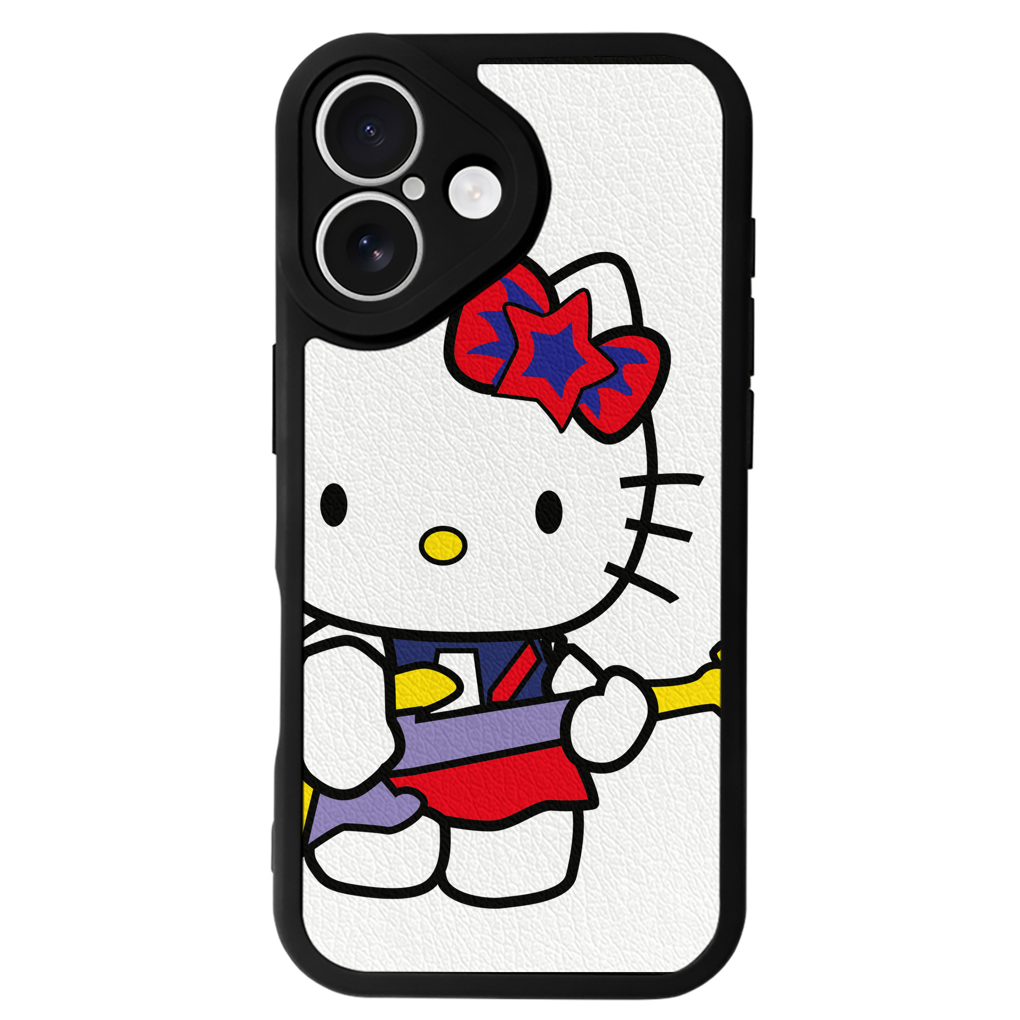 （画像用） Hello Kitty ハローキティ 【iPhone 16シリーズ対応】シリコンスマホケース（レザー調） 材質：シリコン